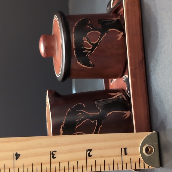 Kuku Hut,Hand carved Brown Stone Sugar And Creamer Set with Tray. - Picture 16 of 16